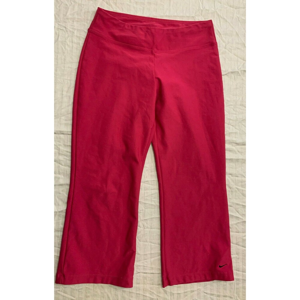 NIKE DRI FIT WOMENS ATHLETIC PULL ON YOGA CAPRI PANTS SIZE S